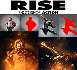 极品PS动作－烟火光斑爆发：Rise Photoshop Action
